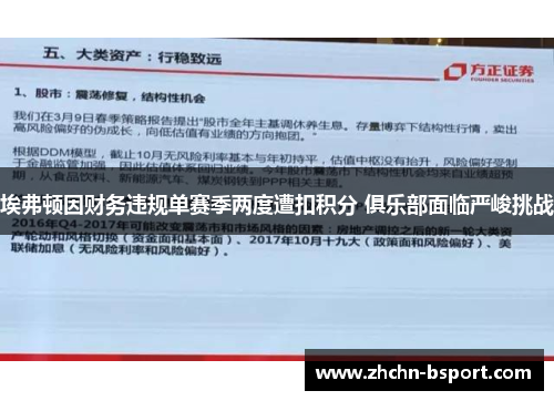 埃弗顿因财务违规单赛季两度遭扣积分 俱乐部面临严峻挑战 埃弗顿因财务违规单赛季两度遭扣积分 俱乐部面临严峻挑战